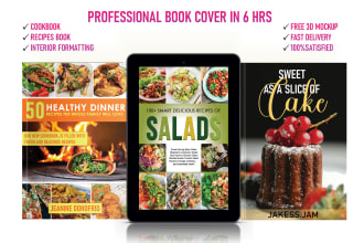 book cover design, book cover design, recipe book cover design, kdp book cover