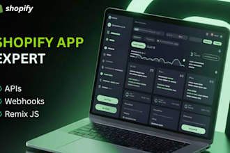 develop custom shopify app using polaris, webhooks and remix
