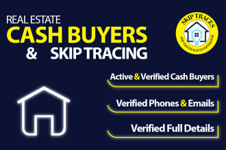 provide real estate active cash buyers leads with skip trace