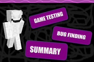 test your game providing valuable feedback