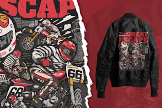 do retro vintage t shirt design and illustration