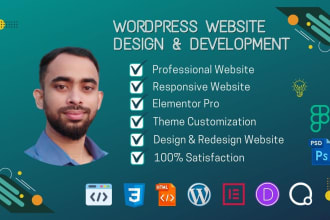 design, redesign or rebuild wordpress website with elementor