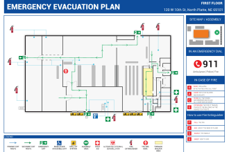design emergency evacuation plan for your floor plan