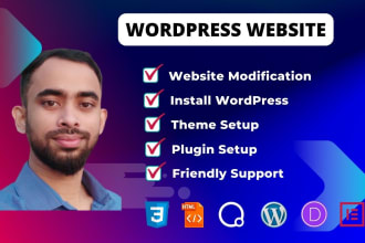 install any wordpress theme and setup, edit or revamp wordpress website