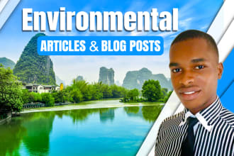 write sustainability and environmental science article and blog post
