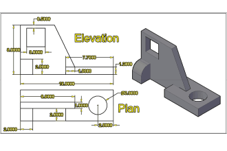 create 2d mechanical,electrical and technical drawings