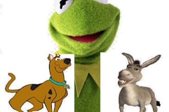 make you a scooby doo, kermit, or donkey from shrek message
