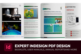 do premium PDF design, user manuals, lead magnet, and workbook in indesign