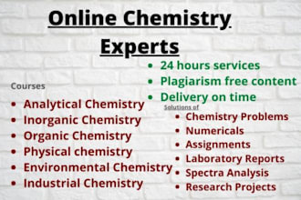 help in organic inorganic analytical chemistry