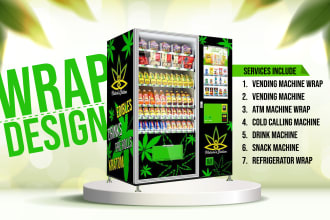 design a unique vending machine wrap