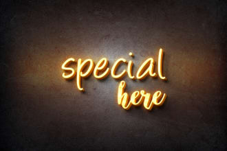 design neon light logo or neon sign