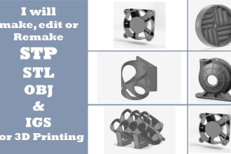 create stp, stl, obj, and igs file for 3d printing in solidworks fusion 360