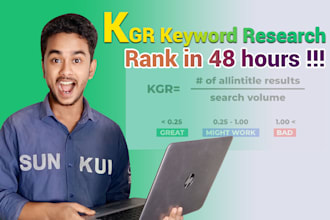 do advance SEO kgr keyword research to get website rank easy