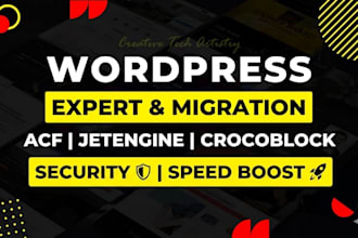 provide expert wordpress migration, security and speed boost