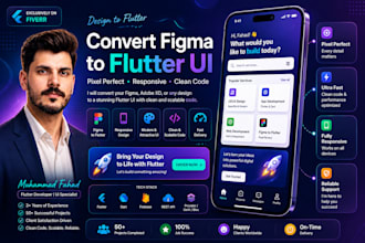 design flutter UI, convert figma to flutter