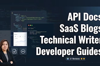 write technical documentation for apis, software, and python tutorials