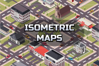 create high quality isometric vector maps illustrations