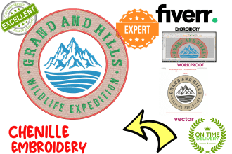 digitize logo into chenille embroidery