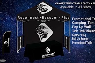 design tent, table cover, flag, table cloth and canopy tent