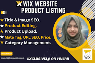 write unique provide wix website product listing