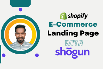 design shopify landing page website with shogun