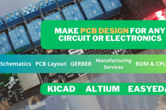 design schematics and pcb layouts using kicad, easyeda