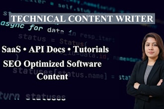 write software tutorials,API docs, technical content