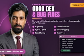 fix odoo bugs, errors and issues fast with clean and upgrade safe code