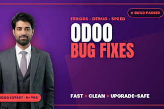 fix odoo bugs, errors and issues fast with clean and upgrade safe code