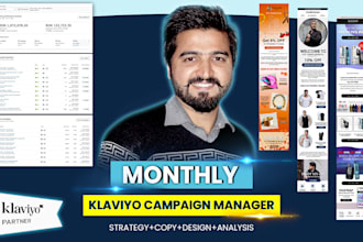 manage your ecommerce monthly email campaign via klaviyo