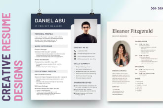 create a modern and professional resume design
