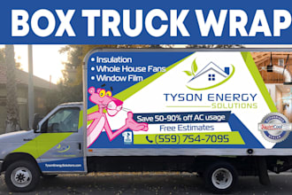 create professional box trailer , trailer wrap, food truck wrap, van wrap design
