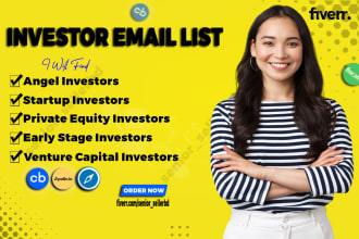 provide targeted valid contact list email list of investors, angel investor