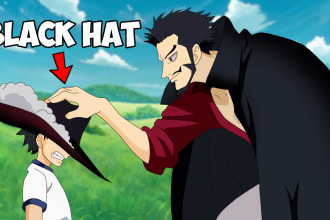 draw a clickbait anime thumbnail for your youtube videos