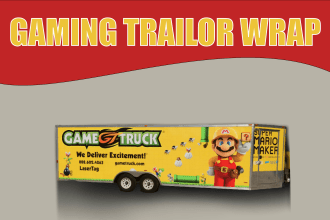 create a professional unique gaming trailer wrap design