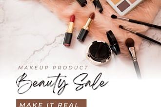 creat makeup and beauty product ads pictures
