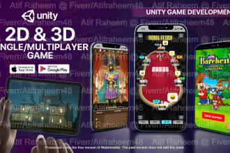 develop multiplayer unity game for ios, android, web, PC