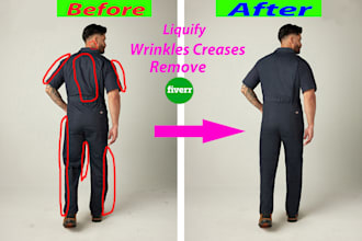 remove creases wrinkles from clothes and models