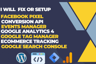 fix or install facebook pixel google analytics 4, events manager conversion API