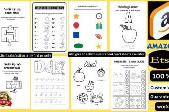 do kdp kids activity books, kids worksheets, puzzles,mazes,coloring book pages