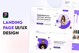 design business landing page and website UI in figma