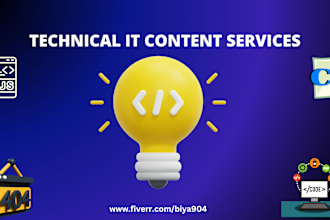 write programming documentation, technical IT content