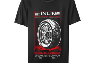 make unique tire repair industry t shirt design
