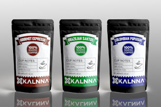 make unique custom coffee label design for your brand