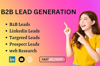 provide linkedin lead generation business database business leads email list