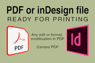 get your indesign or PDF file ready for printing