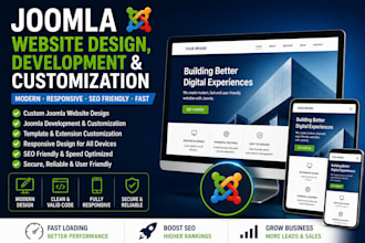 joomla website design, development and customization