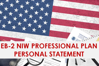 write professional plan or personal statement for eb2 niw visa