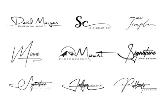 design a handwritten scripted cursive signature logo design