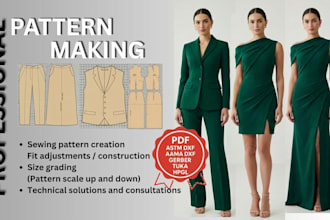 make digital sewing pattern for you